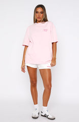with love always oversized tee baby pink