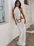 albinae maxi dress bright white