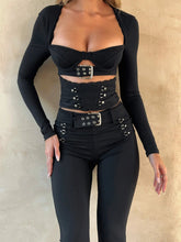 clement long sleeve top black