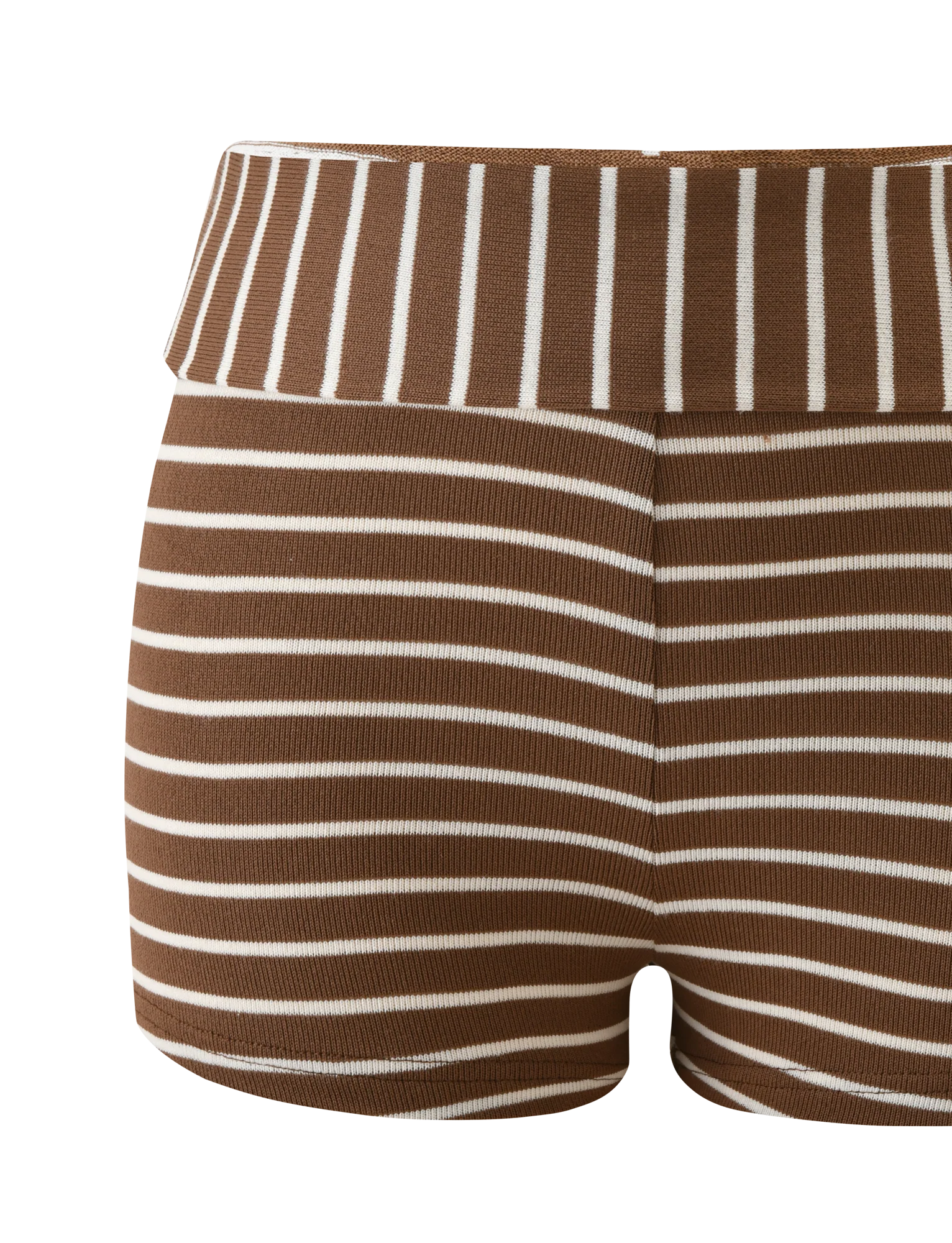BODE STRIPED SHORT - CREAM/BROWN STRIPE
