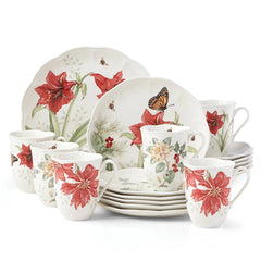 butterfly meadow 18-piece holiday dinnerware set