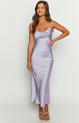 taleah lilac cut out maxi dress