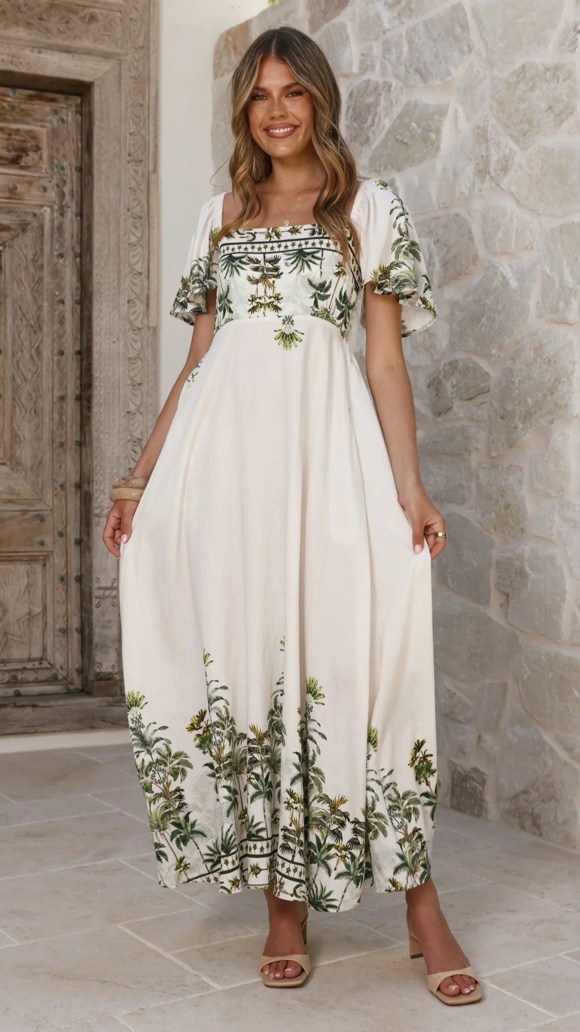 Tamar Maxi Dress - Palm Garden