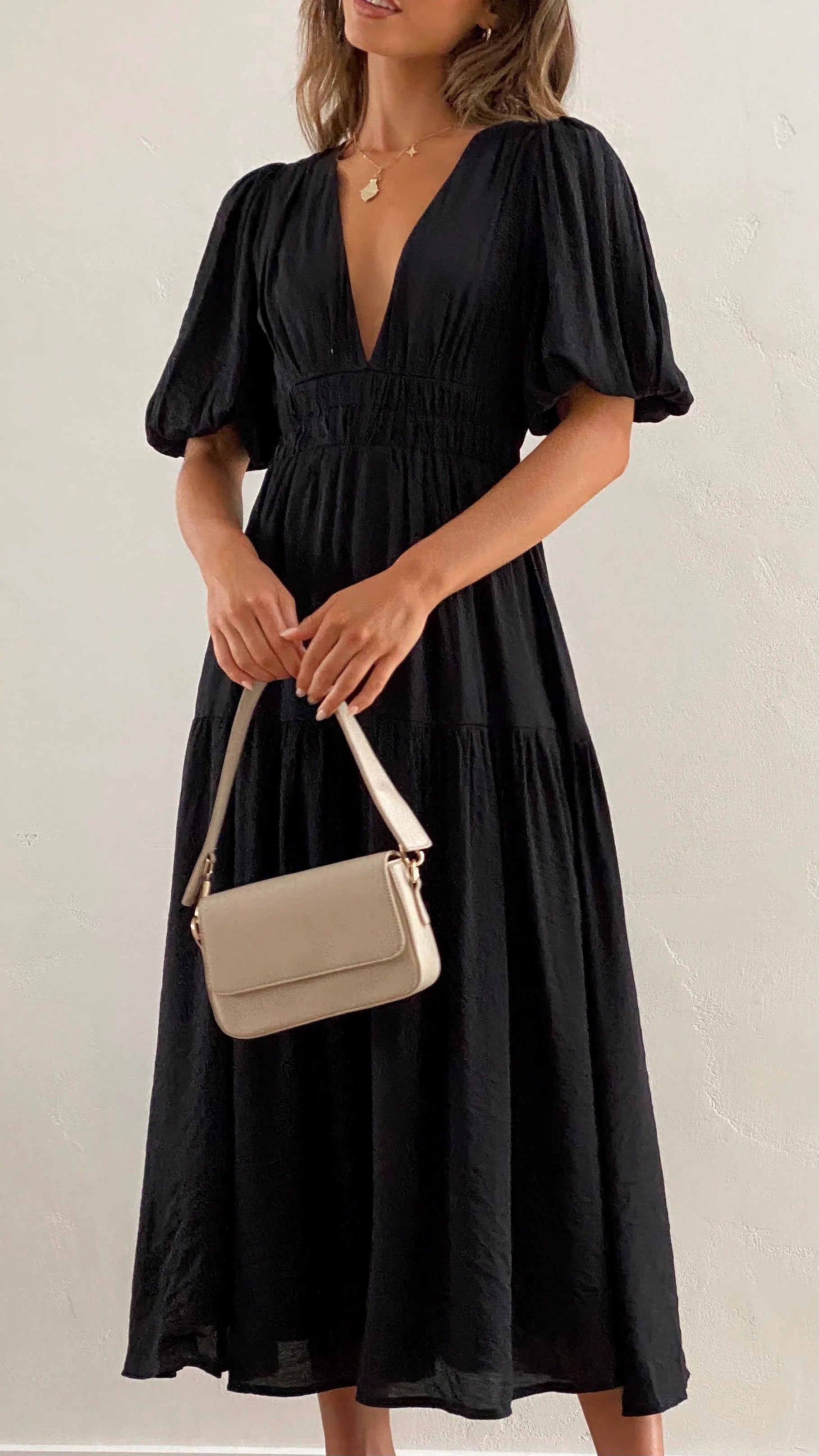 Erin Midi Dress - Black