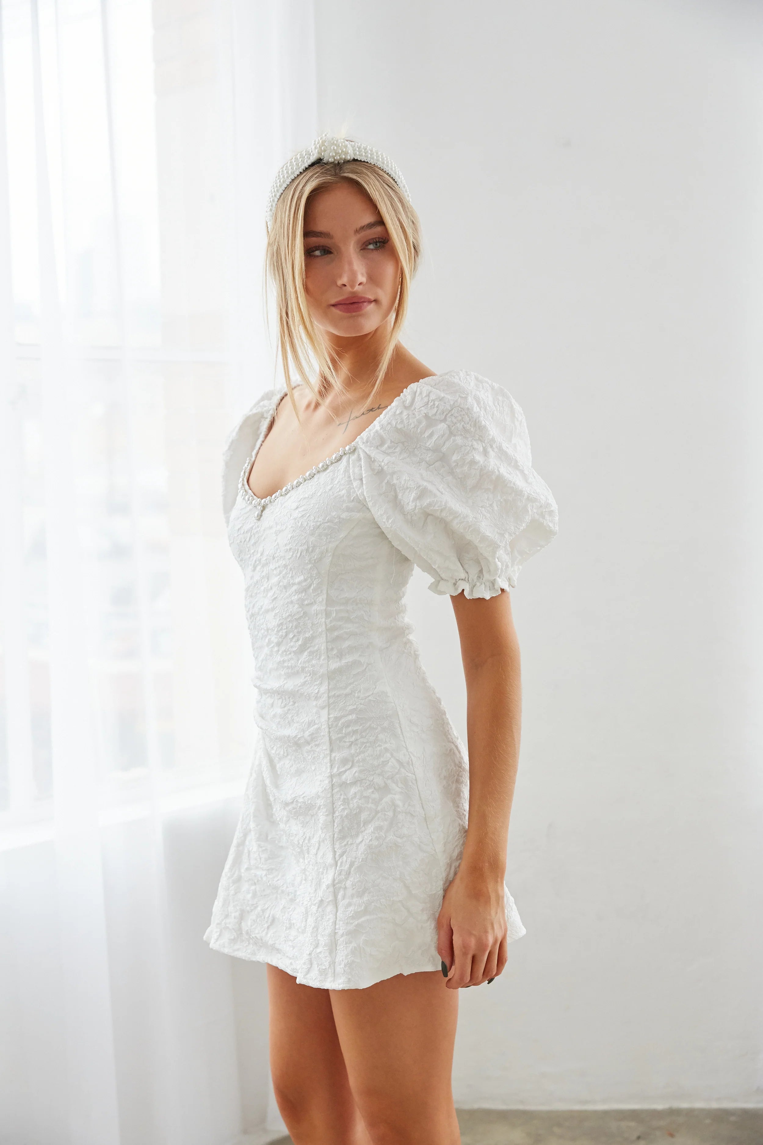 emerson puff sleeve mini dress