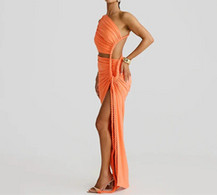 MARU One Shoulder Sexy Maxi Dress
