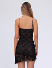CARLY LACE DRESS - BLACK : LACE