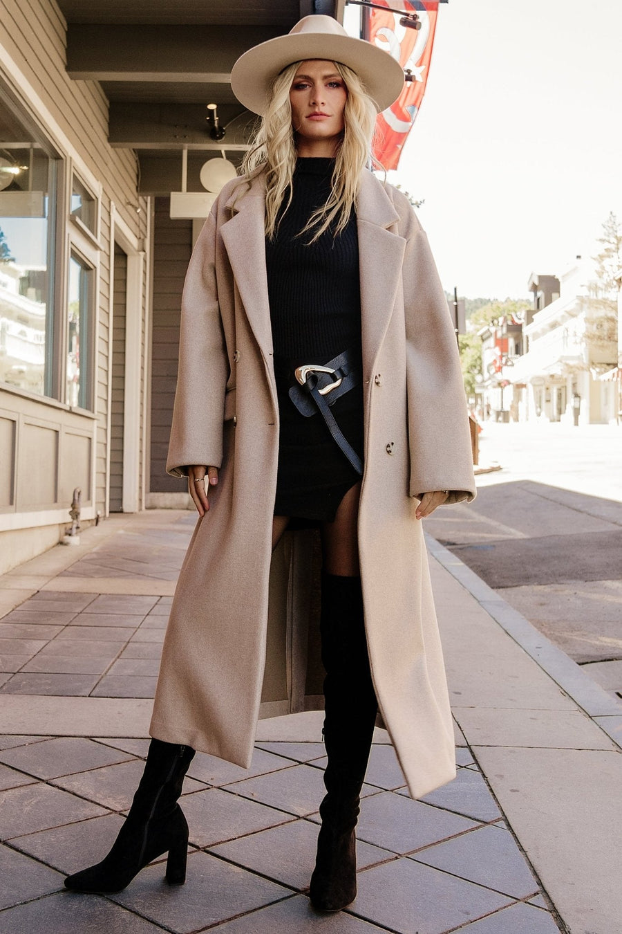anderson double breasted coat | natural