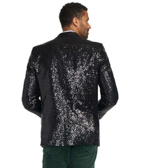 Men's Black Sequin Blazer
