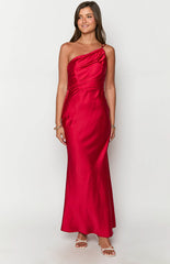 tina red formal maxi dress