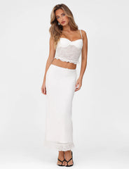 CHARLEIGH SKIRT - WHITE : LACE