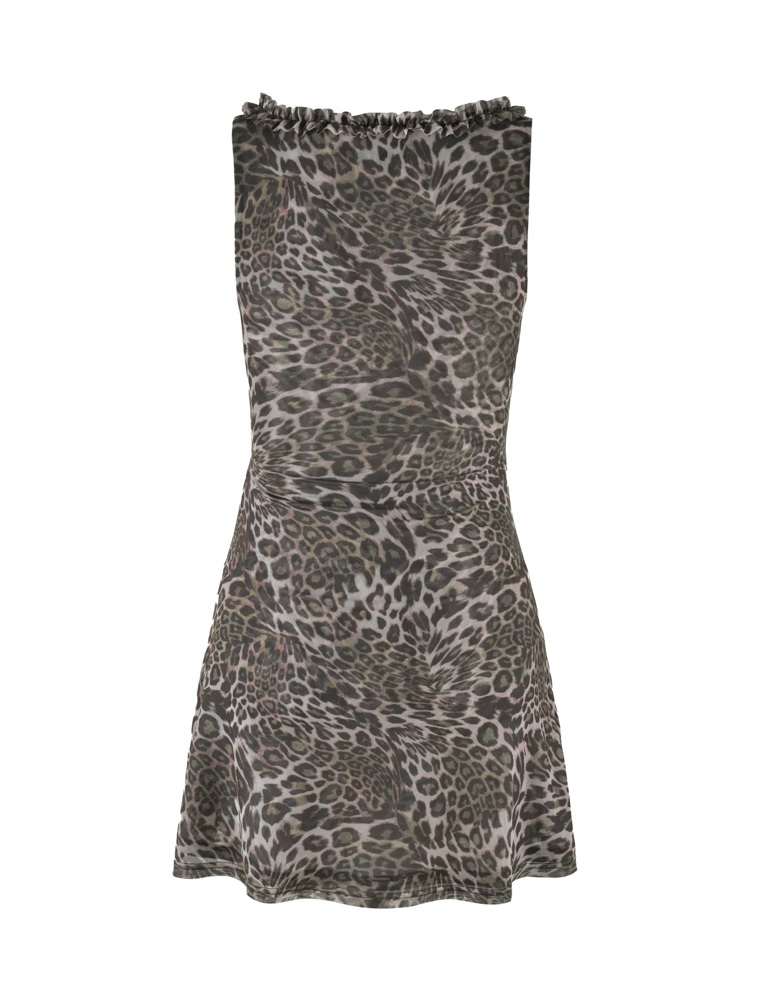 CAMPBELL MINI DRESS - NEUTRAL : LEOPARD