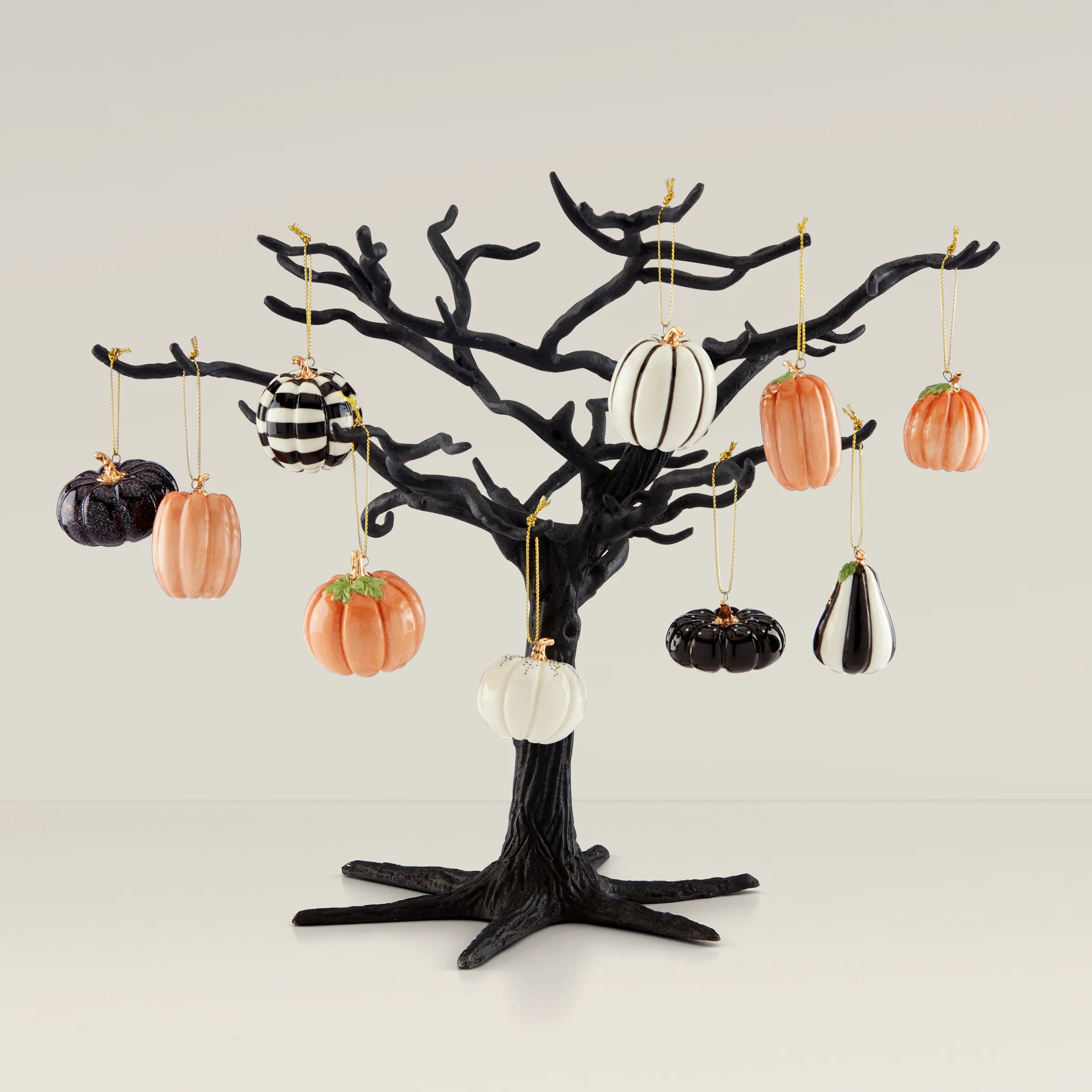mini pumpkin 10-piece ornament set