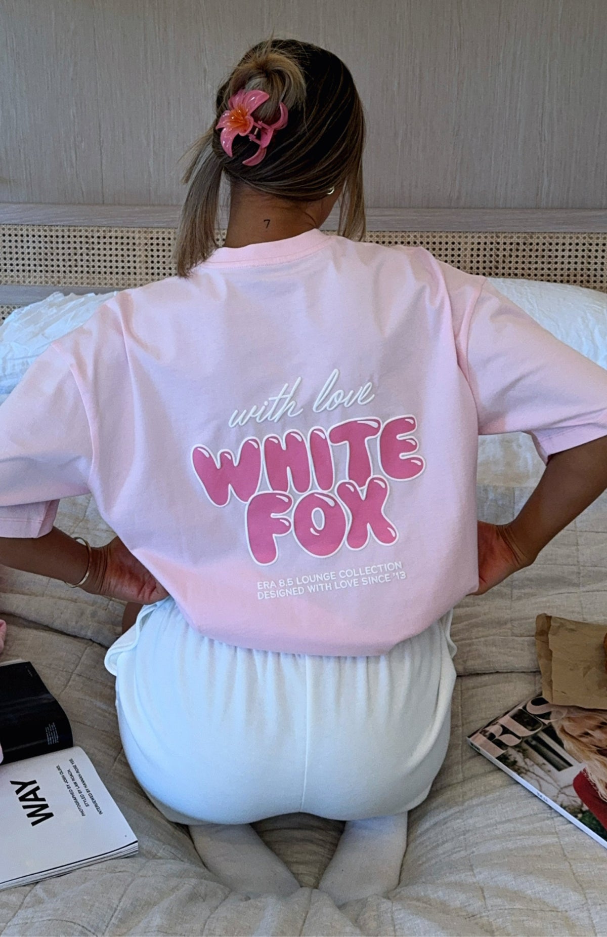 with love always oversized tee baby pink