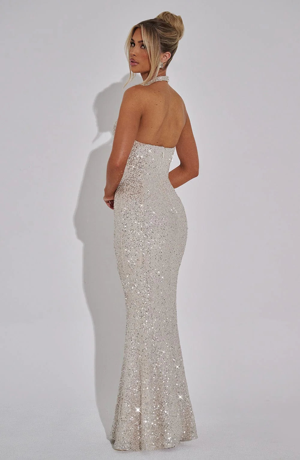 ALANA BACKLESS SEQUIN MAXI DRESS