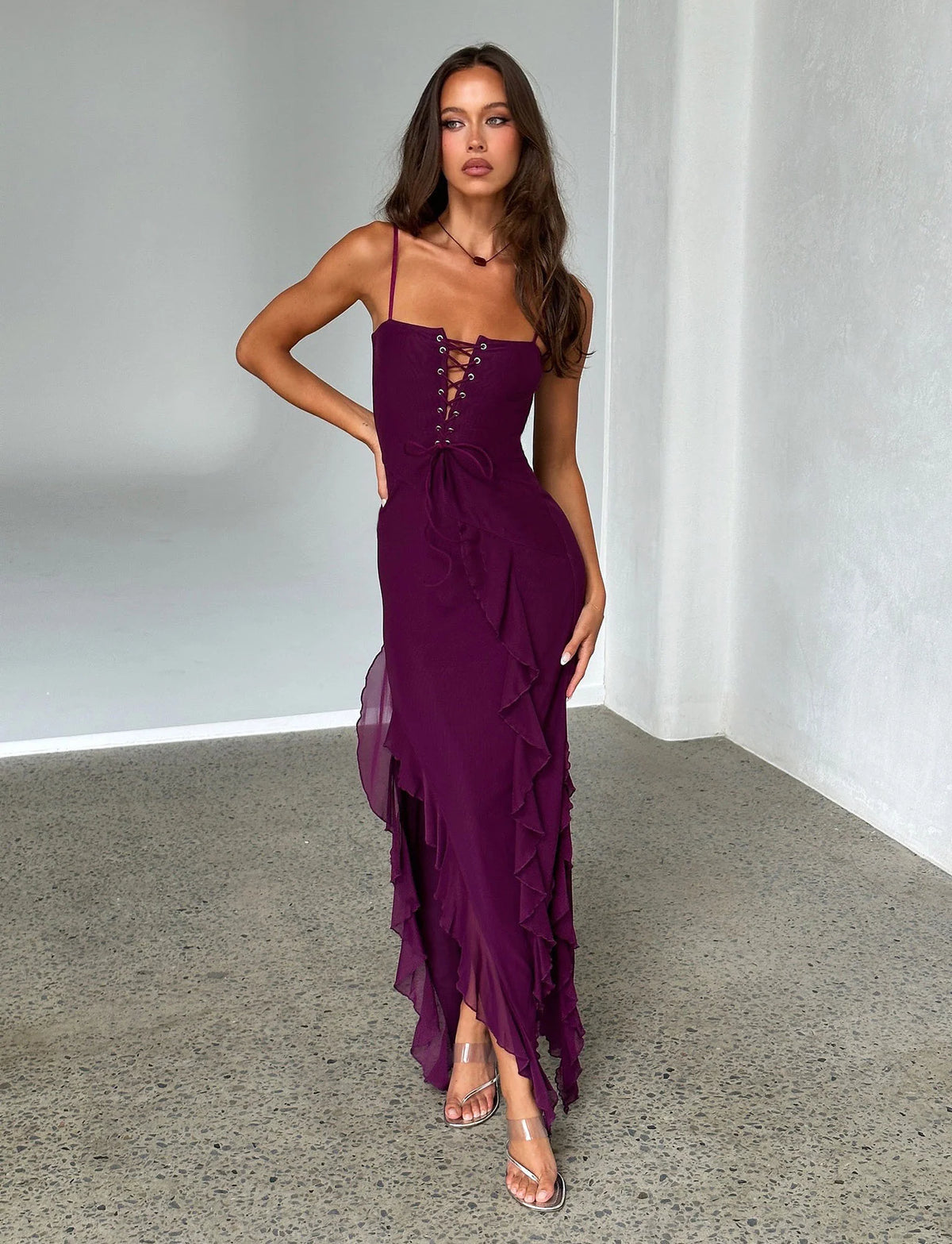 CHAYA DRESS - PURPLE : DEEP PURPLE