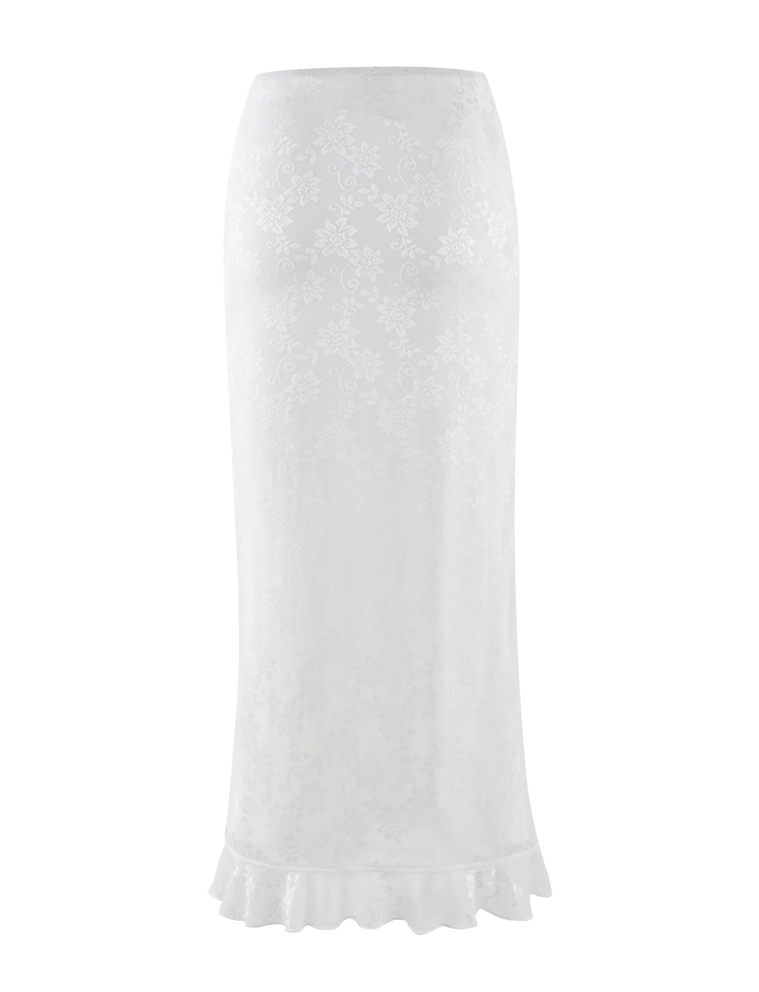 CHARLEIGH SKIRT - WHITE : LACE