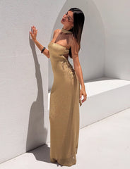 DANIELA SCARF DRESS 2.0 - GOLD
