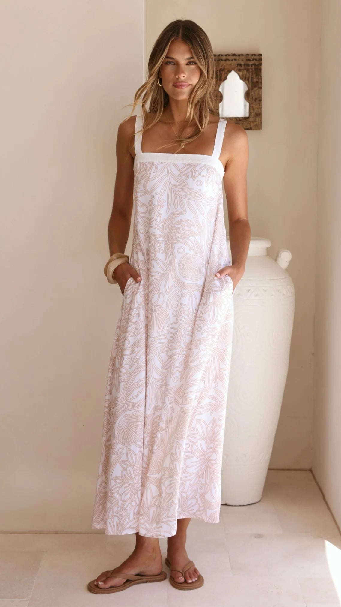 Kiki Maxi Dress - Coastal Drifter Print