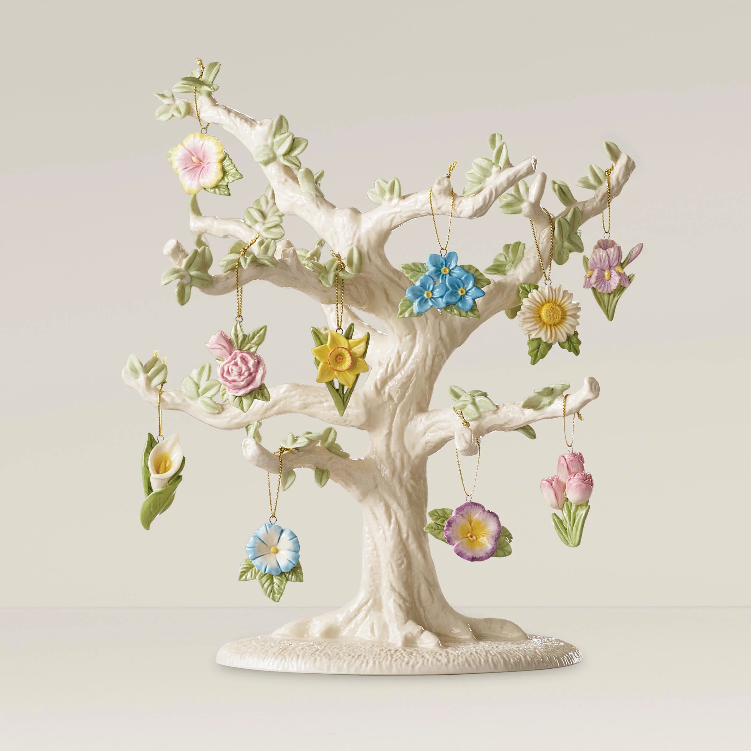 celebrate flowers 10-piece ornament set