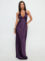 Odyssa Halter Maxi Dress Purple