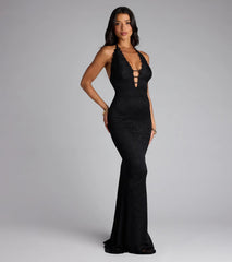 lane halter strappy lace mermaid formal dress