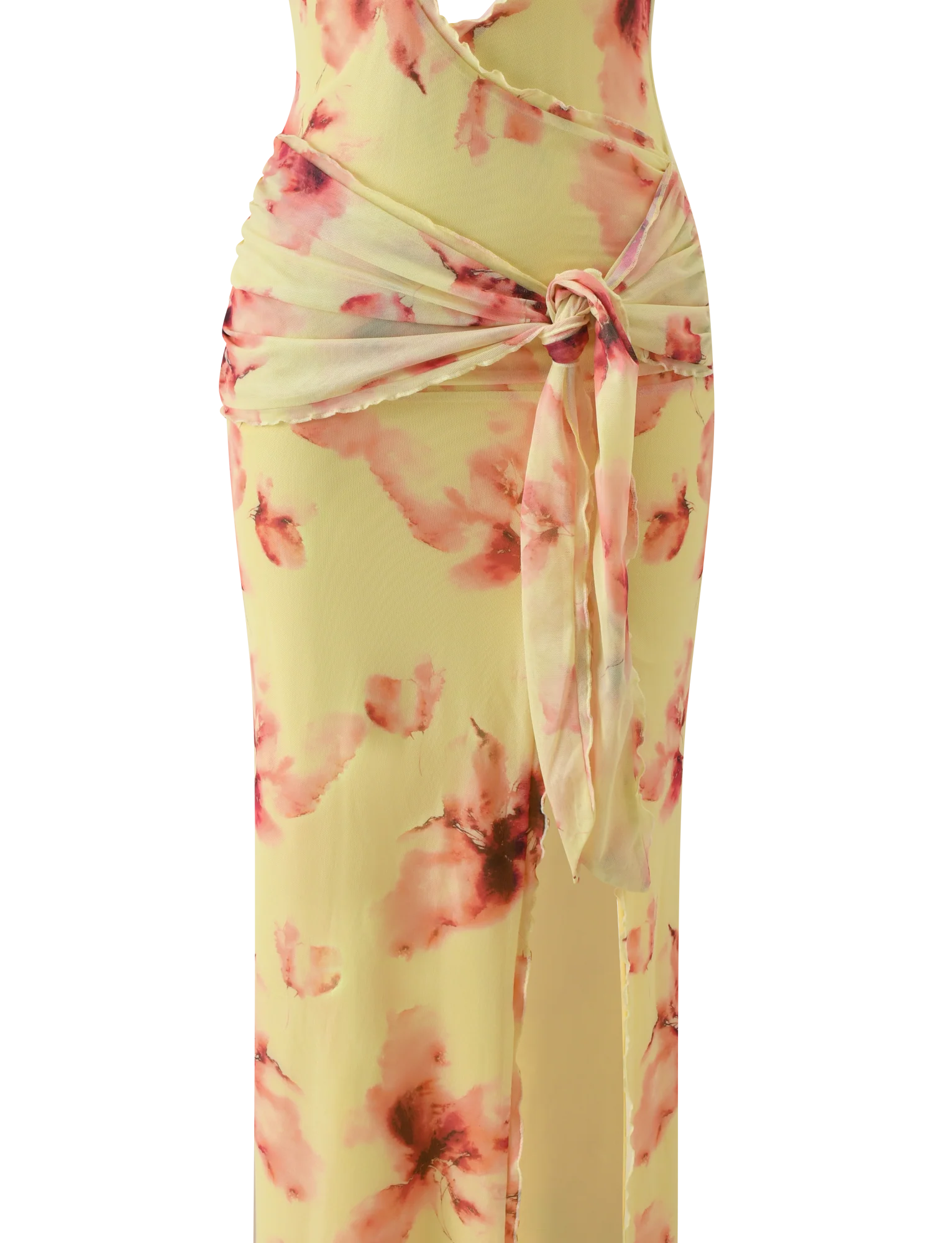 ALLEGRA MAXI DRESS - YELLOW WATERCOLOUR FLORAL