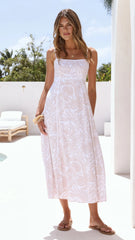 Juniper Maxi Dress - Coastal Drifter Print