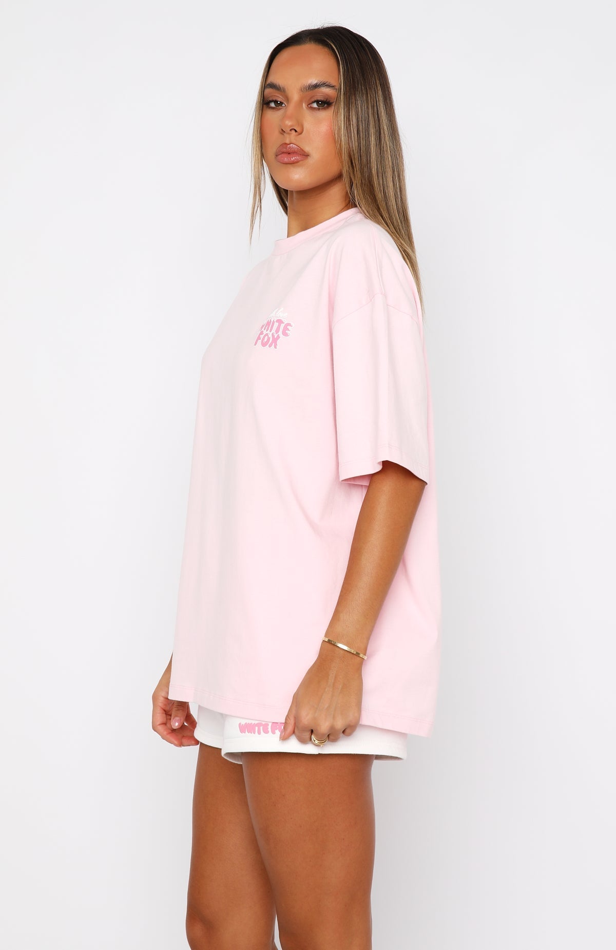 with love always oversized tee baby pink