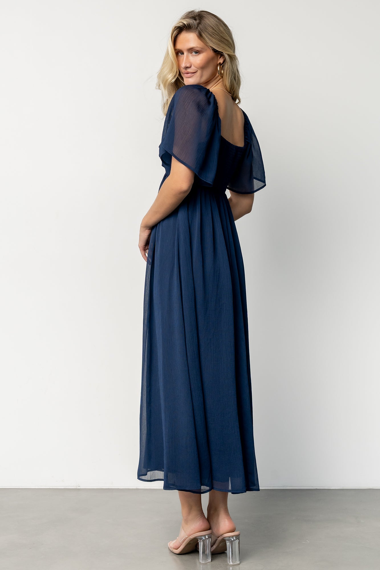 nora midi dress | navy