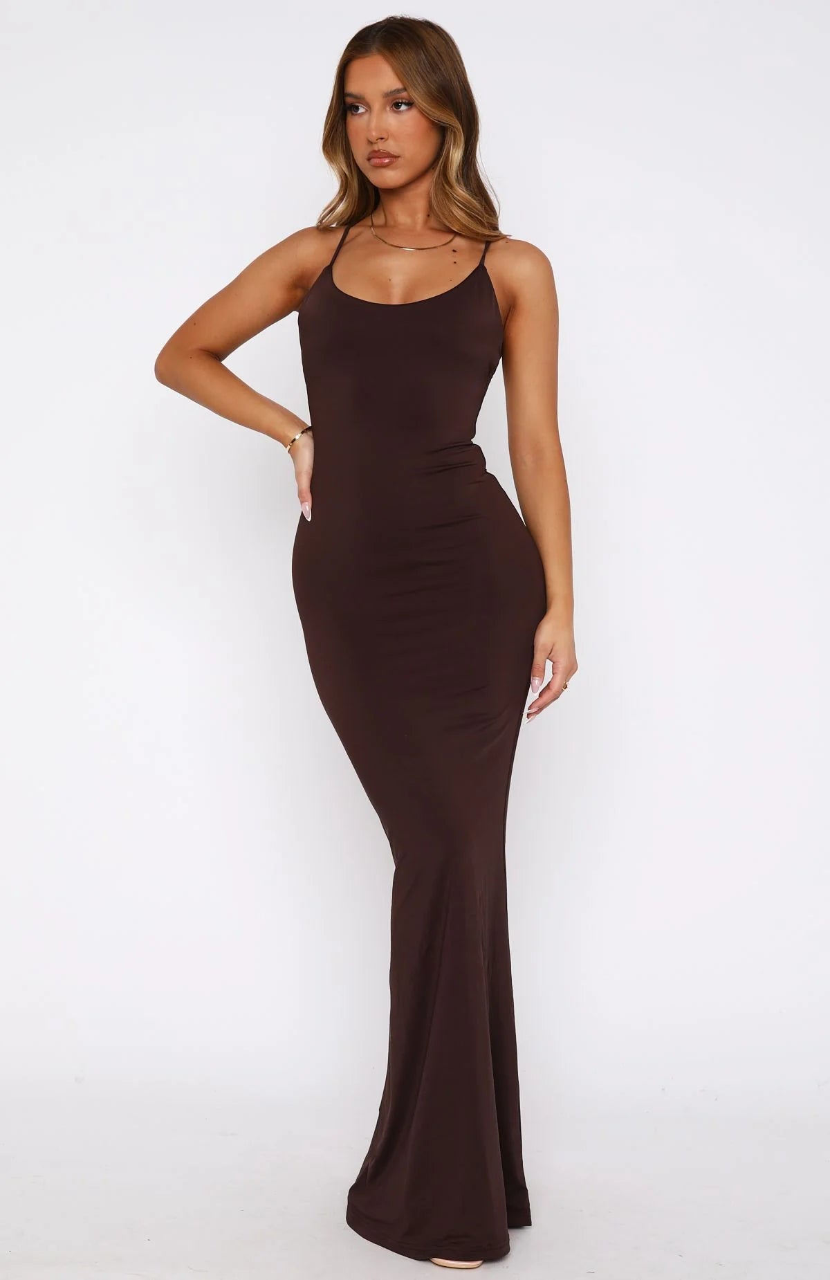 vacation vibes maxi dress chocolate