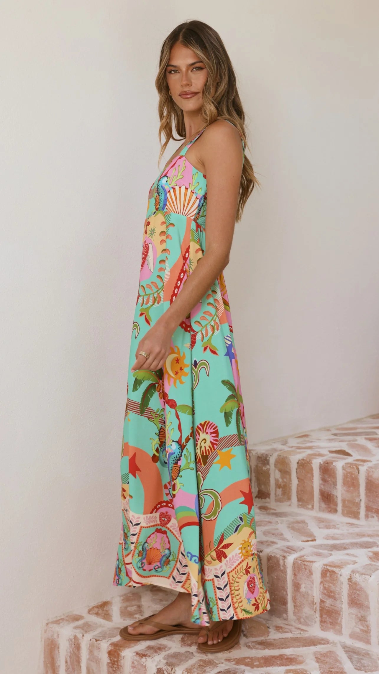 Trish Maxi Dress - Carnival Print