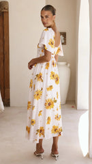 Vivian Maxi Dress - Sunflower Print