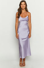taleah lilac cut out maxi dress