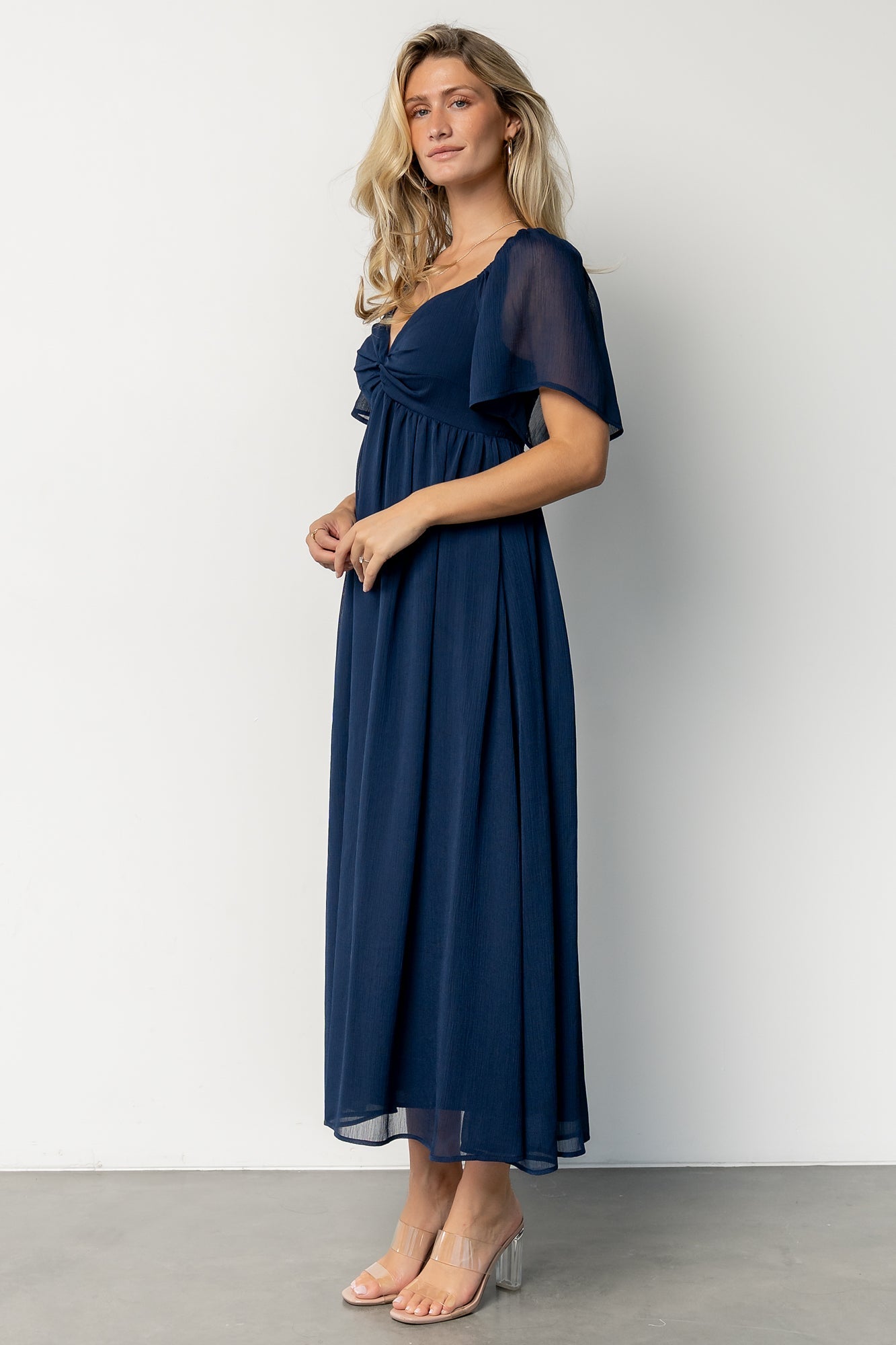 nora midi dress | navy