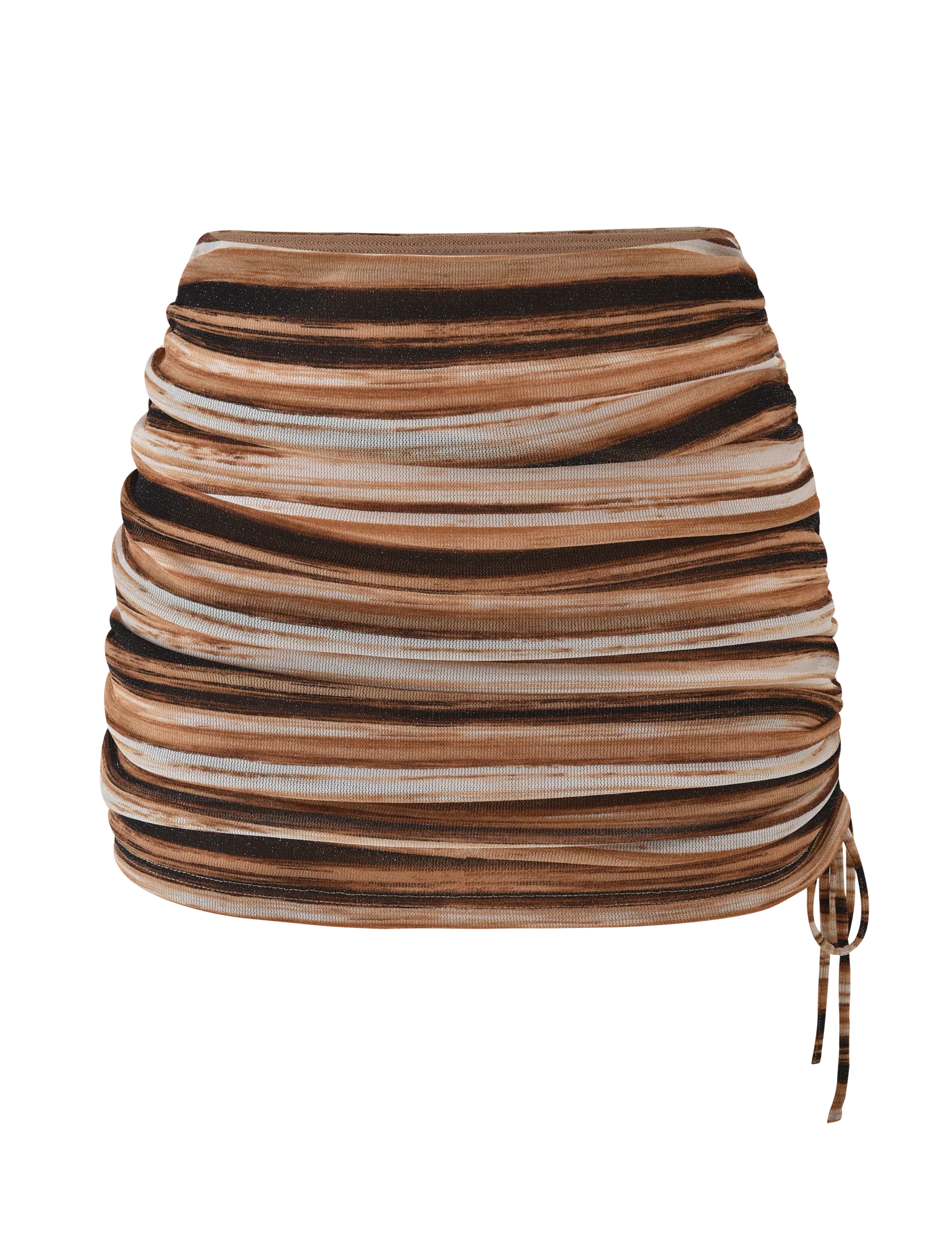 BRAELYN MINI SKIRT  - BROWN STRIPE