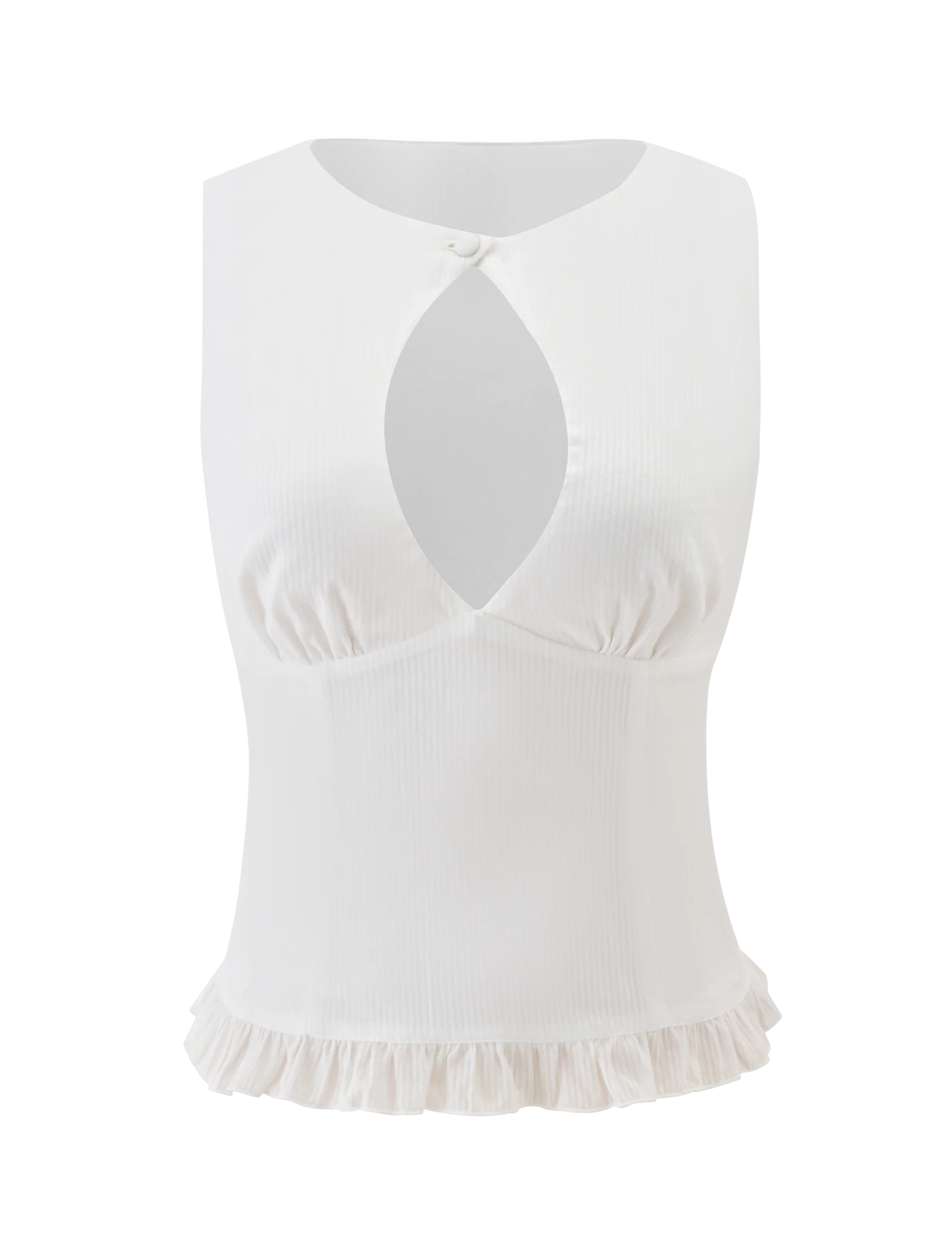 ANIYA KEYHOLE TOP - WHITE