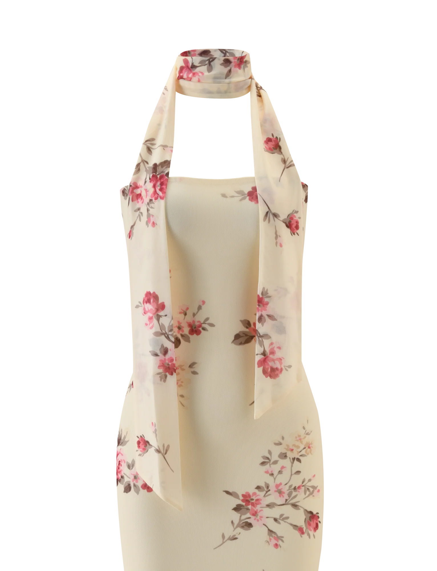 DANIELA SCARF DRESS - YELLOW FLORAL