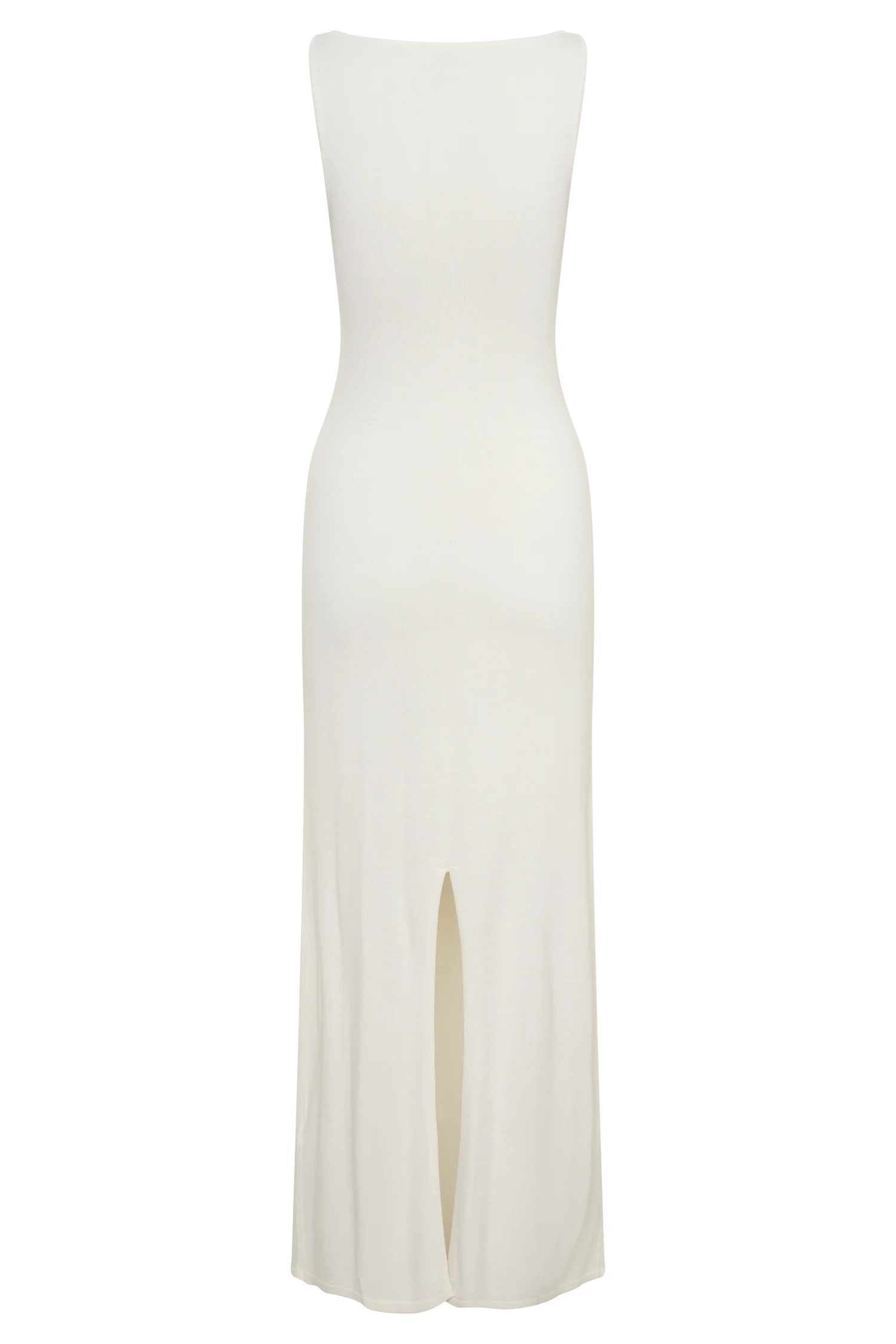 Boston Boat Neck Sleeveless Midi Dress - Ivory